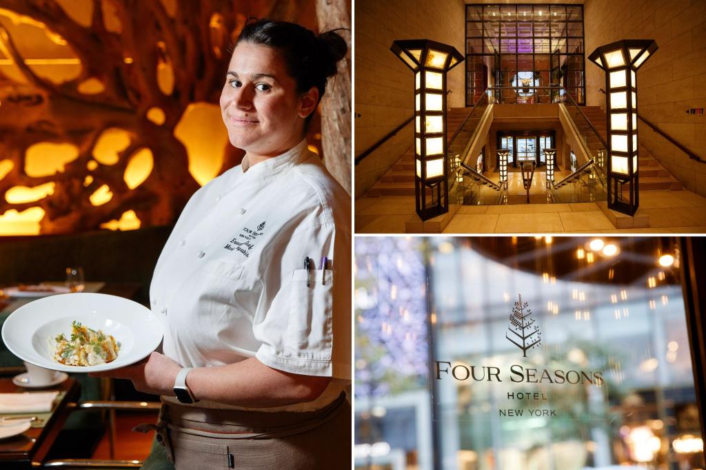 The famous NYC restaurant Four Seasons just opened, remains a food garden