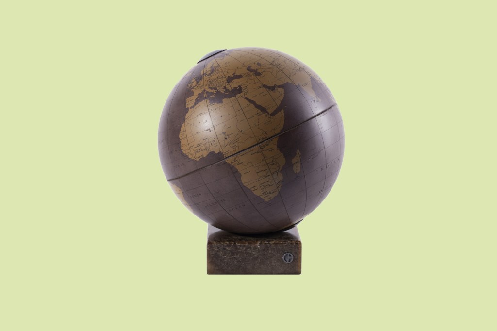 A globe on a stand