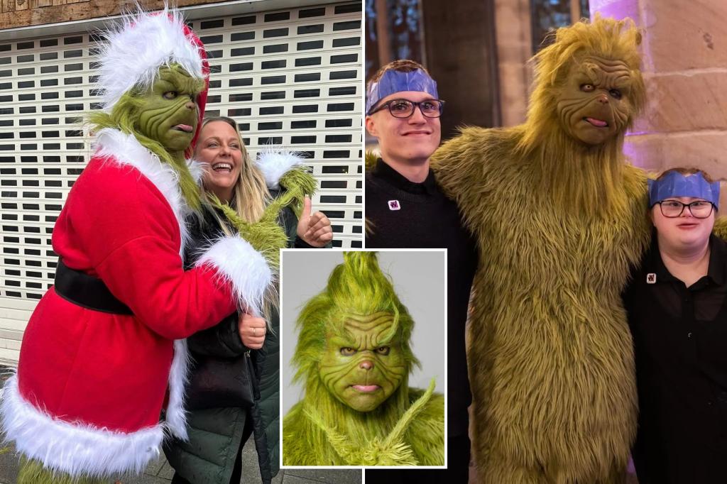 Meet the 'real-life Grinch' who visits hospitals to spread festive mayhem